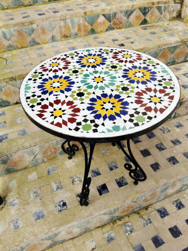 Authentic Moroccan Mosaic Tables – Handmade in Fez by Skilled Artisans | Britsinkstudio UK - Image 3