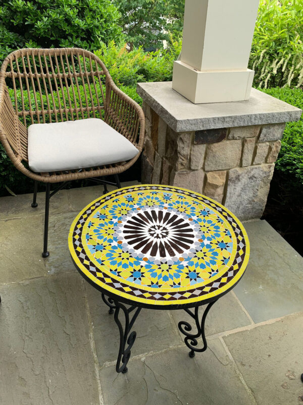 Moroccan Mosaic Tables Handmade in Fez – One-of-a-Kind Artisan Pieces | Britsinkstudio UK