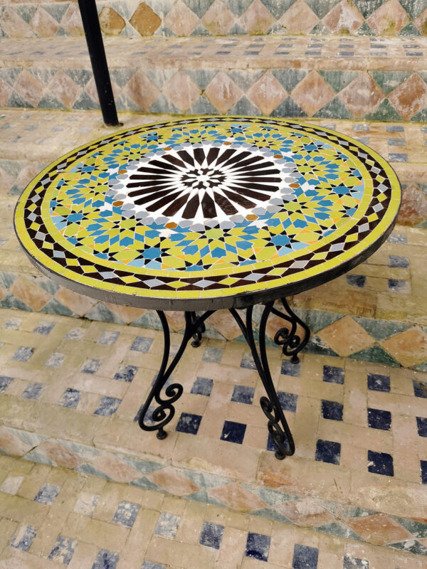 Moroccan Mosaic Tables Handmade in Fez – One-of-a-Kind Artisan Pieces | Britsinkstudio UK - Image 3