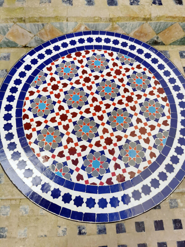 Handmade Mosaic Tables from Morocco – Unique Fez Artisan Designs | Britsinkstudio UK - Image 3