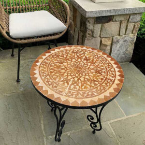 Handmade Moroccan Mosaic Tables – Unique Designs from Fez Artisans | Britsinkstudio UK