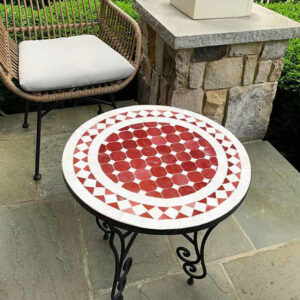 Fez Handmade Red Moroccan Mosaic Tables – Unique Artisan Creations | Britsinkstudio UK
