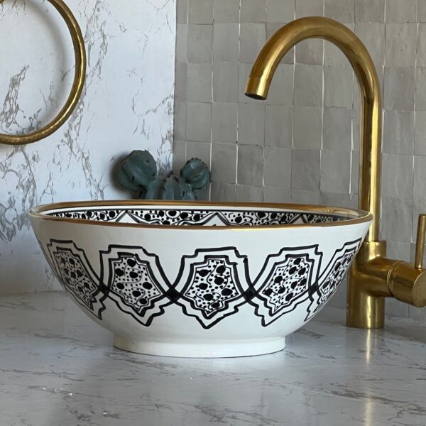 Moroccan Boho Sink – Unique Handcrafted Ceramic Basin | britsinkstudio UK - Image 5