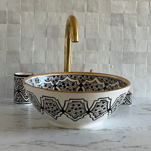 Moroccan Boho Sink – Unique Handcrafted Ceramic Basin | britsinkstudio UK - Image 6