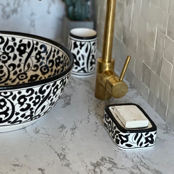 Fez Moroccan Sink – Handmade Round Ceramic Bathroom Bowl | britsinkstudio UK - Image 4