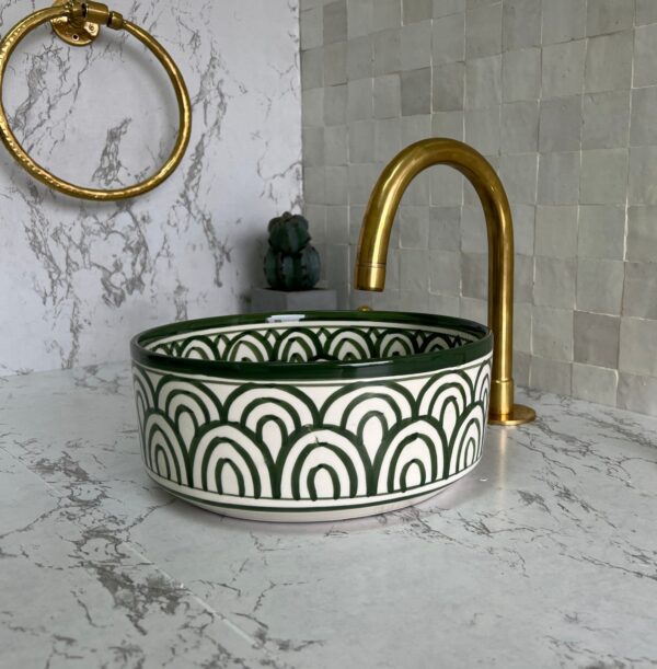boho sink - Handmade Ceramic Vessel Sink – Moroccan Bathroom Design | britsinkstudio UK - Image 7