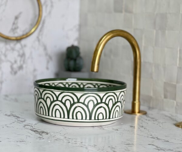 boho sink - Handmade Ceramic Vessel Sink – Moroccan Bathroom Design | britsinkstudio UK - Image 8