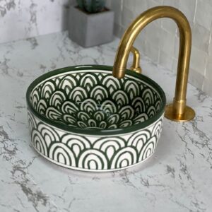 boho sink - Handmade Ceramic Vessel Sink – Moroccan Bathroom Design | britsinkstudio UK