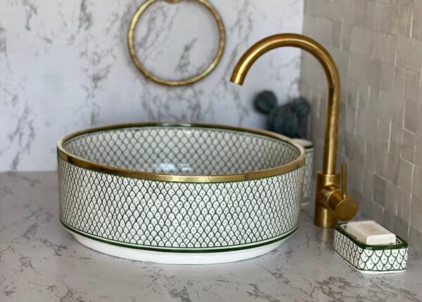 Boho Bathroom Basin – Moroccan Handmade Ceramic Sink | britsinkstudio UK - Image 3
