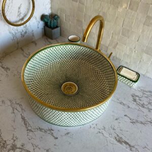 Boho Bathroom Basin – Moroccan Handmade Ceramic Sink | britsinkstudio UK