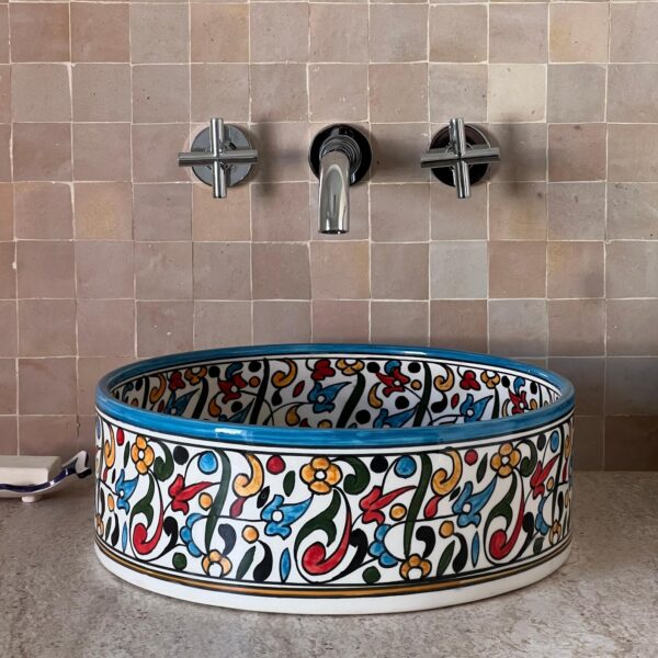 Boho Ceramic Sink – Unique Handmade Bathroom Bowl | britsinkstudio UK - Image 2