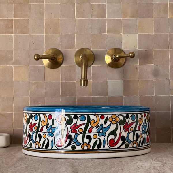 Boho Ceramic Sink – Unique Handmade Bathroom Bowl | britsinkstudio UK - Image 5