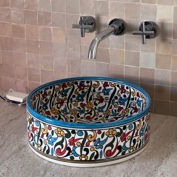 Boho Ceramic Sink – Unique Handmade Bathroom Bowl | britsinkstudio UK - Image 6