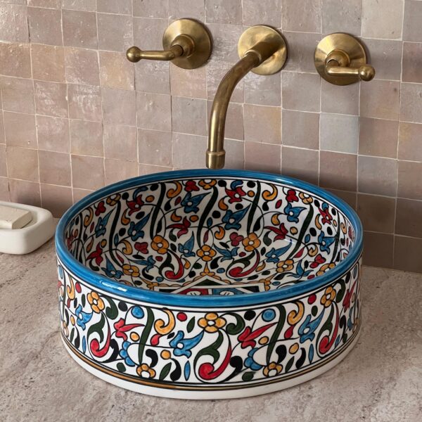 Boho Ceramic Sink – Unique Handmade Bathroom Bowl | britsinkstudio UK - Image 7