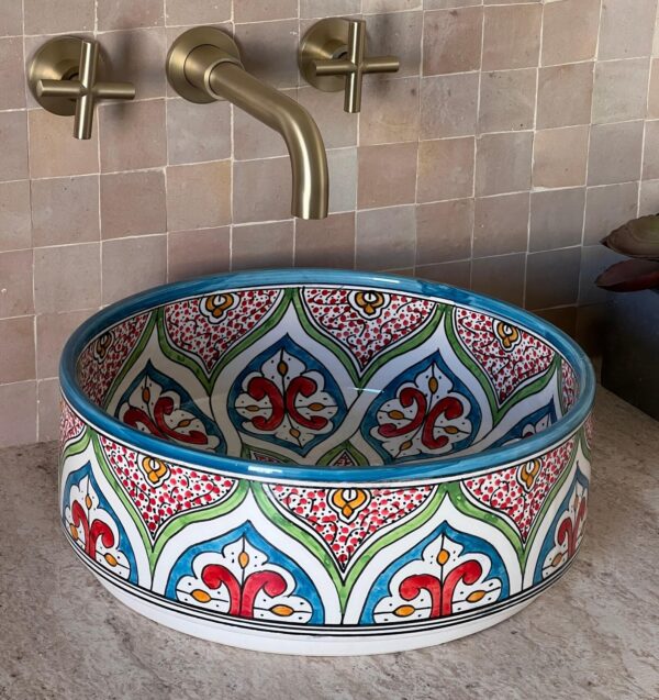 Bathroom Vessel Sink – Handcrafted in Fez, Morocco | britsinkstudio UK