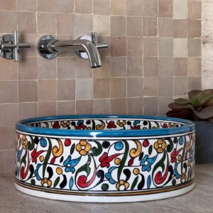 Boho Ceramic Sink – Unique Handmade Bathroom Bowl | britsinkstudio UK