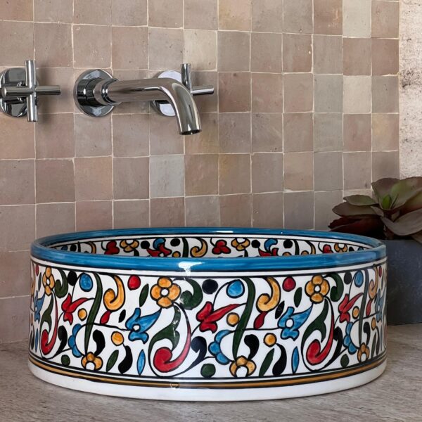 Boho Ceramic Sink – Unique Handmade Bathroom Bowl | britsinkstudio UK