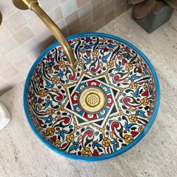 Boho Ceramic Sink – Unique Handmade Bathroom Bowl | britsinkstudio UK - Image 3