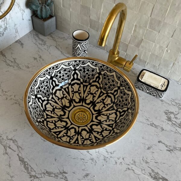 Moroccan Boho Sink – Unique Handcrafted Ceramic Basin | britsinkstudio UK - Image 3